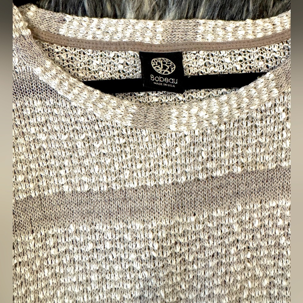 Grey and White Sweater